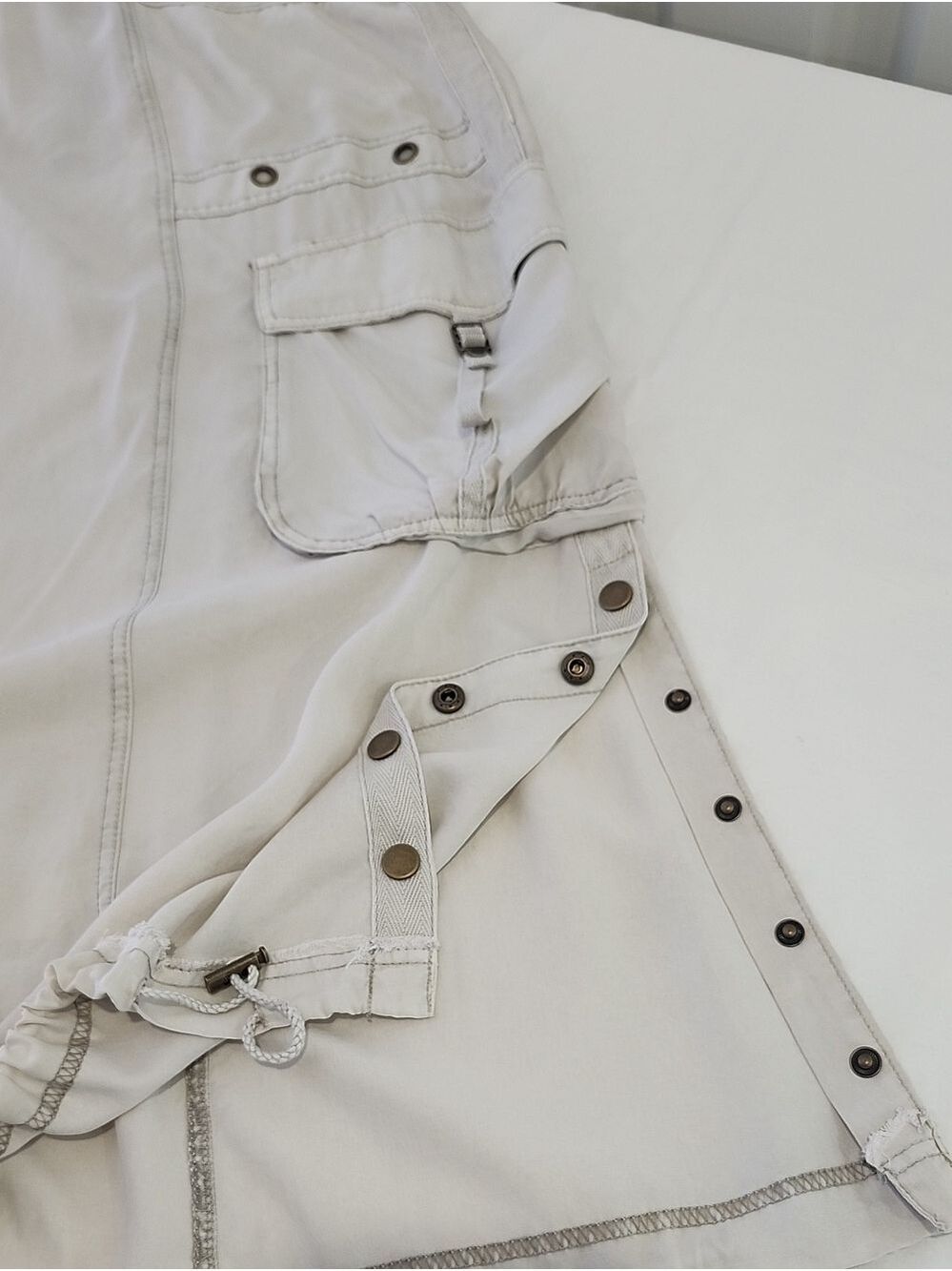 XCVI Womens Leslyn Cargo Skirt Tan Sz Lg NWT Pockets Transitional Earthy Scandi - Picture 6 of 10